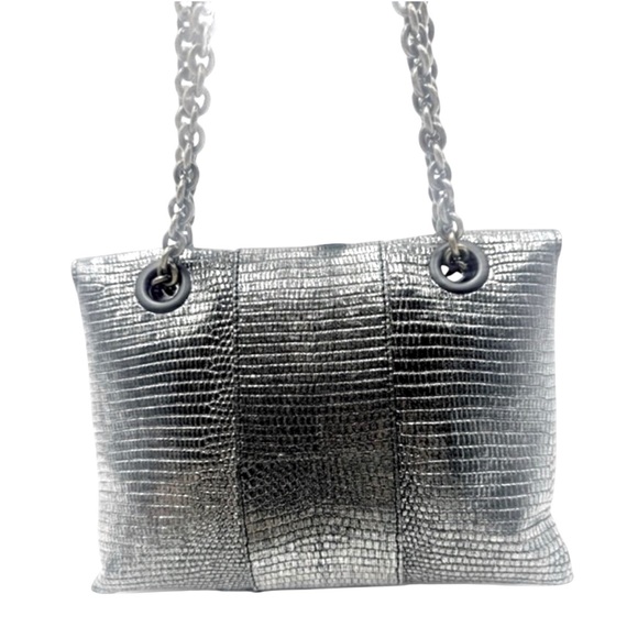 BOTTEGA VENETA Limited Edition 50th Anniversary Metallic Lizard Envelope Bag - Picture 5 of 16